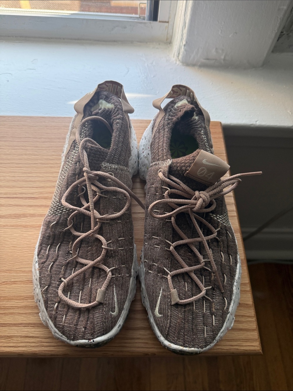 Nike Brown Knit Low-Top Sneakers